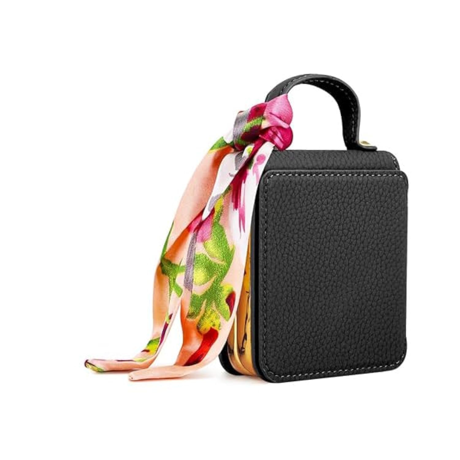 Azonee for Samsung Galaxy Z Flip 6 Leather Case,Ultra-Thin Flip 6 Phone Case with Hinge Protection, Screen Protector, Handbag Strap, With Silk Scarf