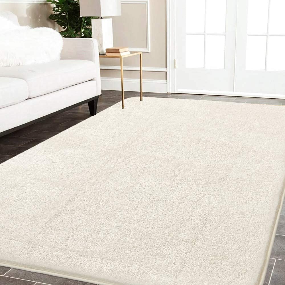 Tapis antidérapant en peluche pour salon cosy et décoration de chambre
