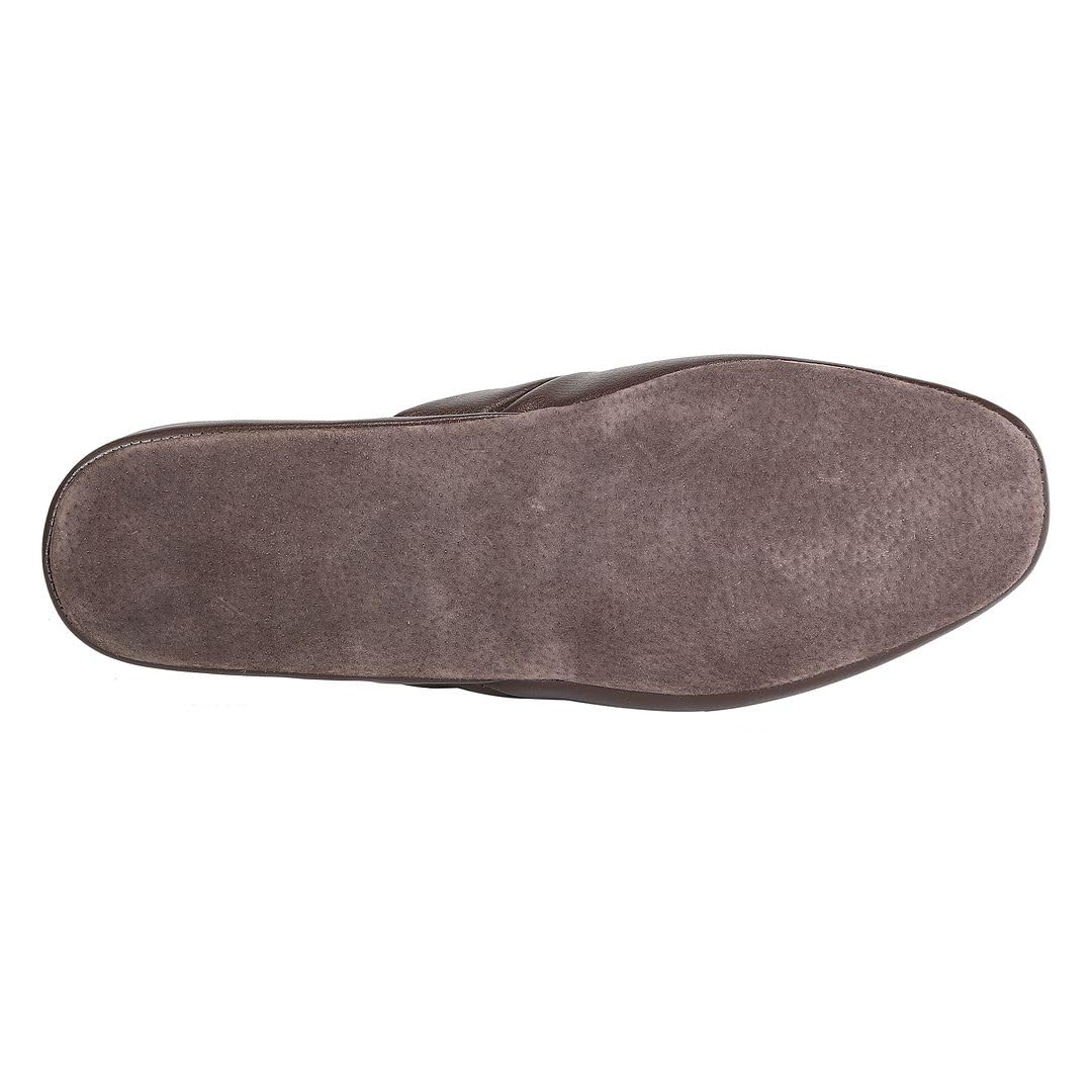 PAMIR Pantoufles en cuir véritable pour homme