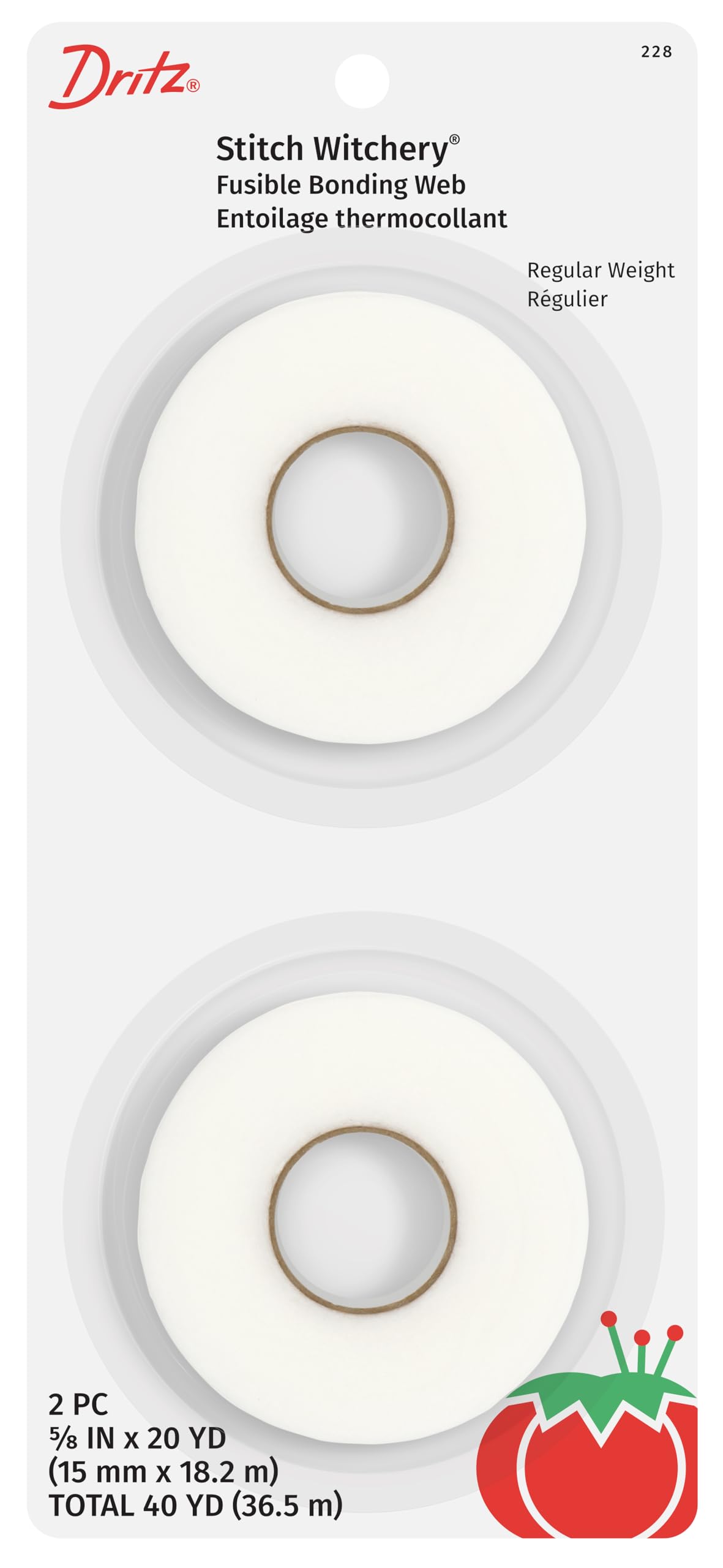 Dritz Bonding Web, Iron, White, 5/8-Inch X 20-Yards (2-Pack)