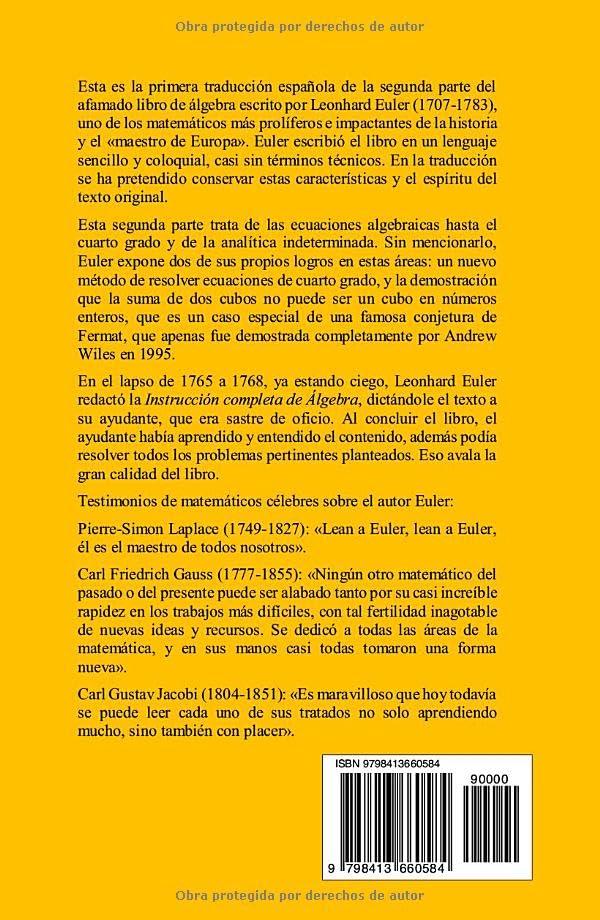 Miniatura 2 de Instrucción completa de Álgebra Segunda parte (Spanish Edition)