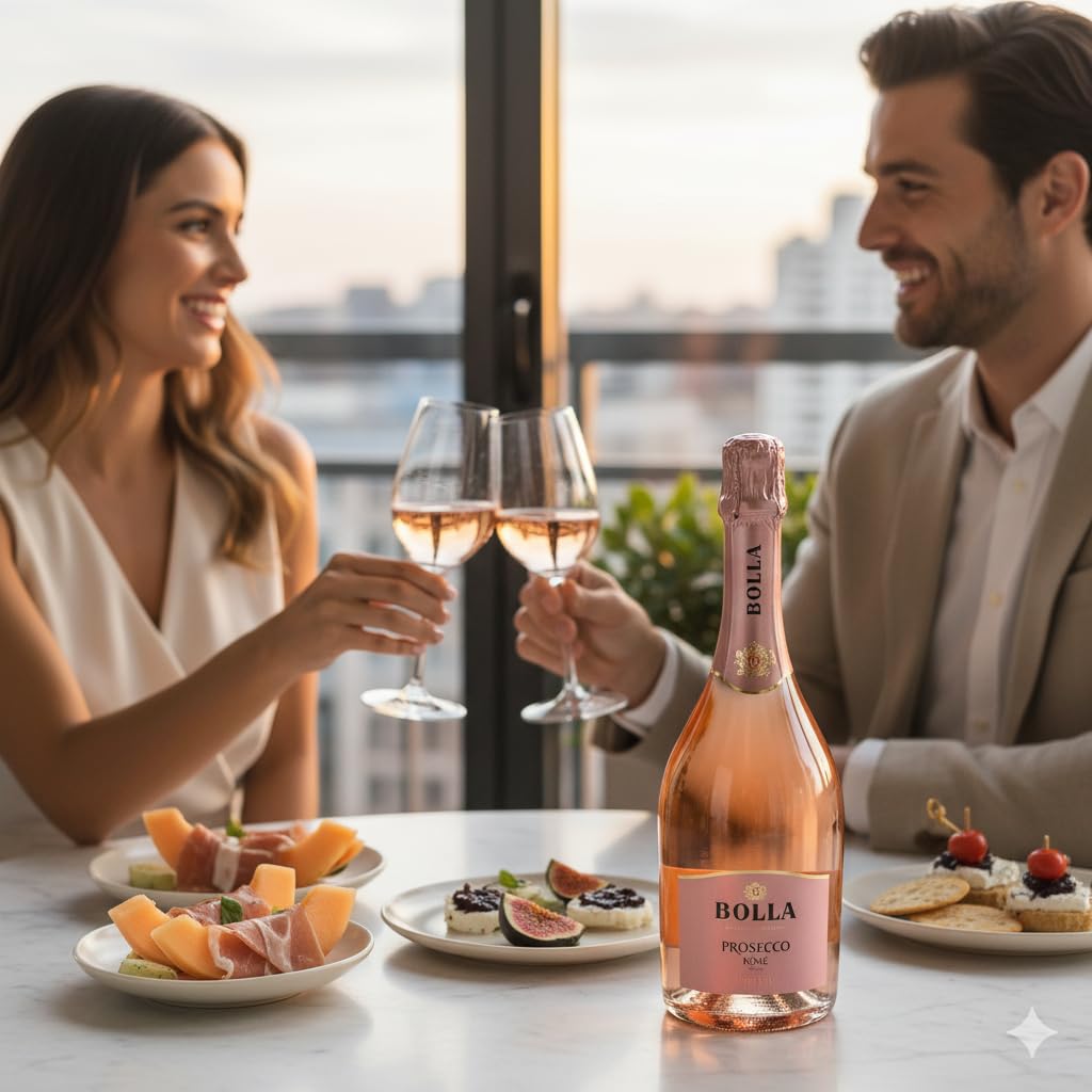 Bolla Prosecco DOC Rosé Extra Dry - Spumante Rosé, 6 bottiglie