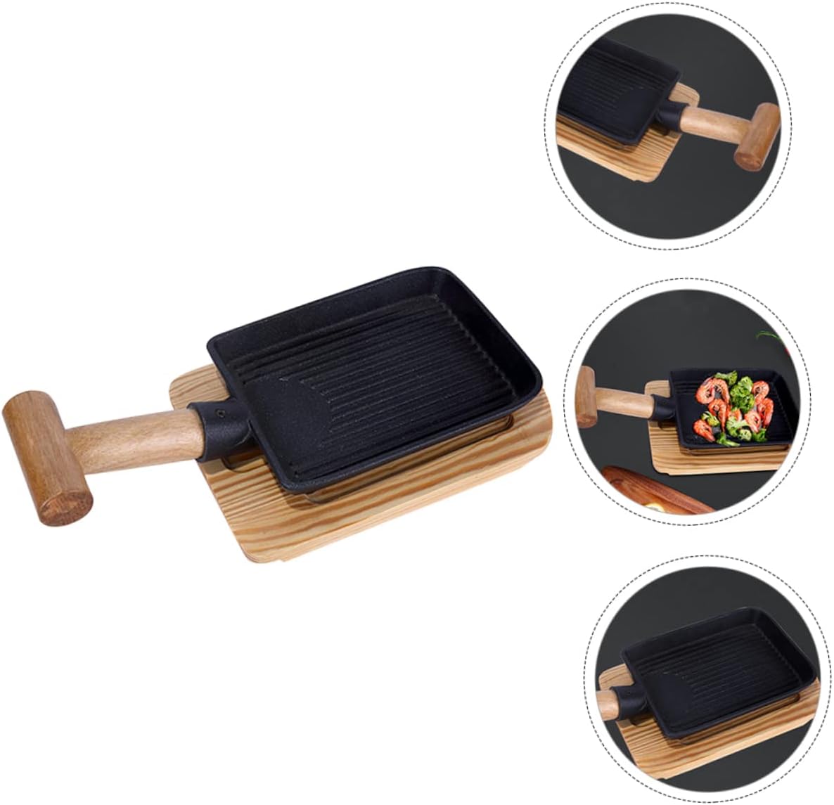 Ciieeo Non-stick Bbq Plate Lid Grill Pan Frying Pan Roasting Rack Oven Broiler Alloy Frying Plate Kitchen Accessory