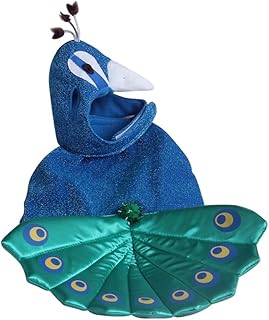 UEETEK Pet Costume for Party,Puppy Dog Cat Peacock Cosplay Costume Outfit for Christmas Carnival Party Dress Clothes