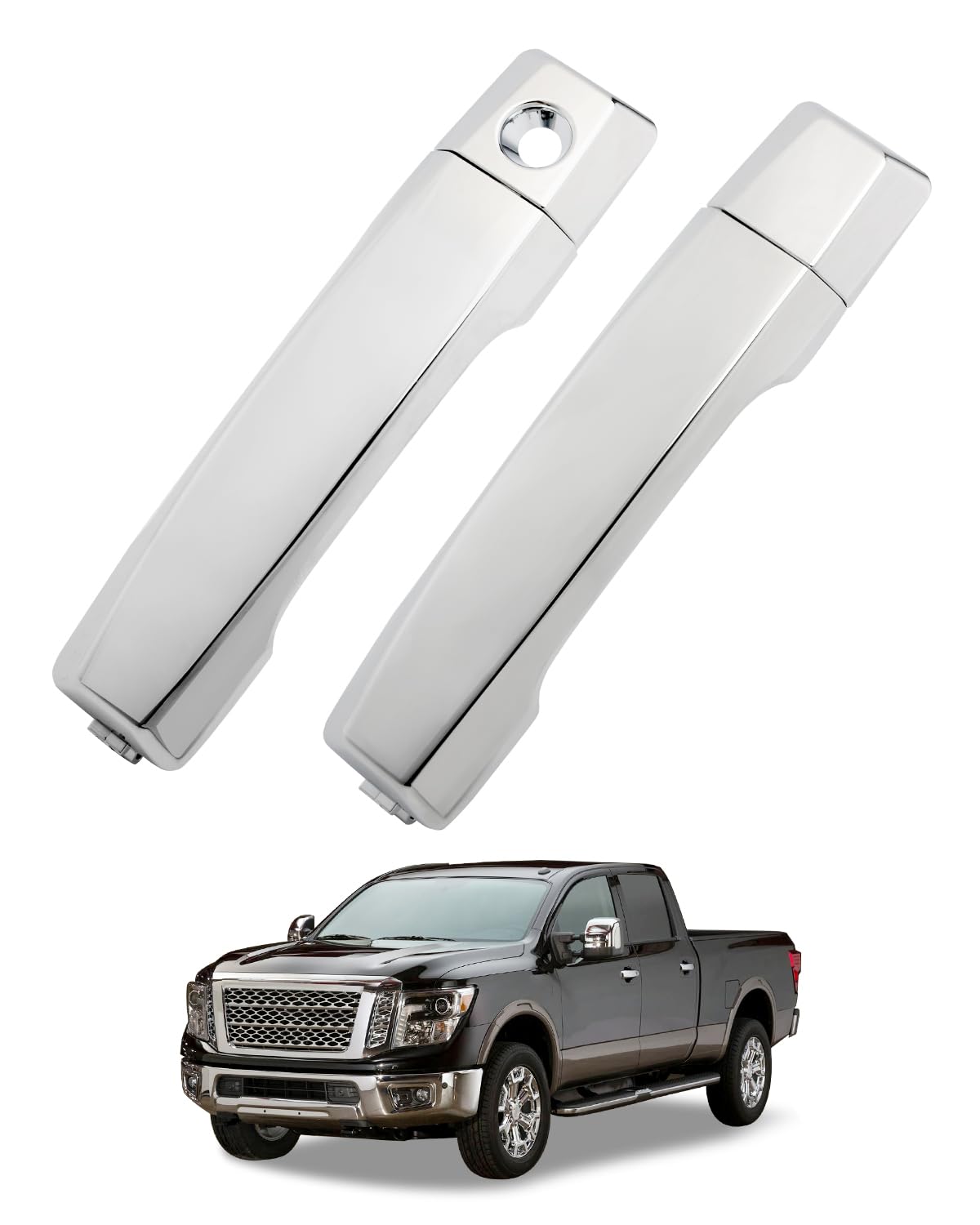 Exterior Door Handle Set (Pair), Compatible with 2004-2015 Nissan