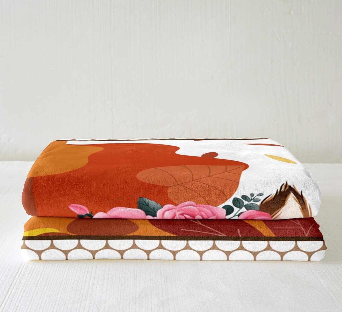 Coperta In Pile Di Flanella Per Bambini 101x127 Cm - Morbida E Leggera Con Simpatica Volpe - Per Letto, Divano, Campeggio E Regalo
