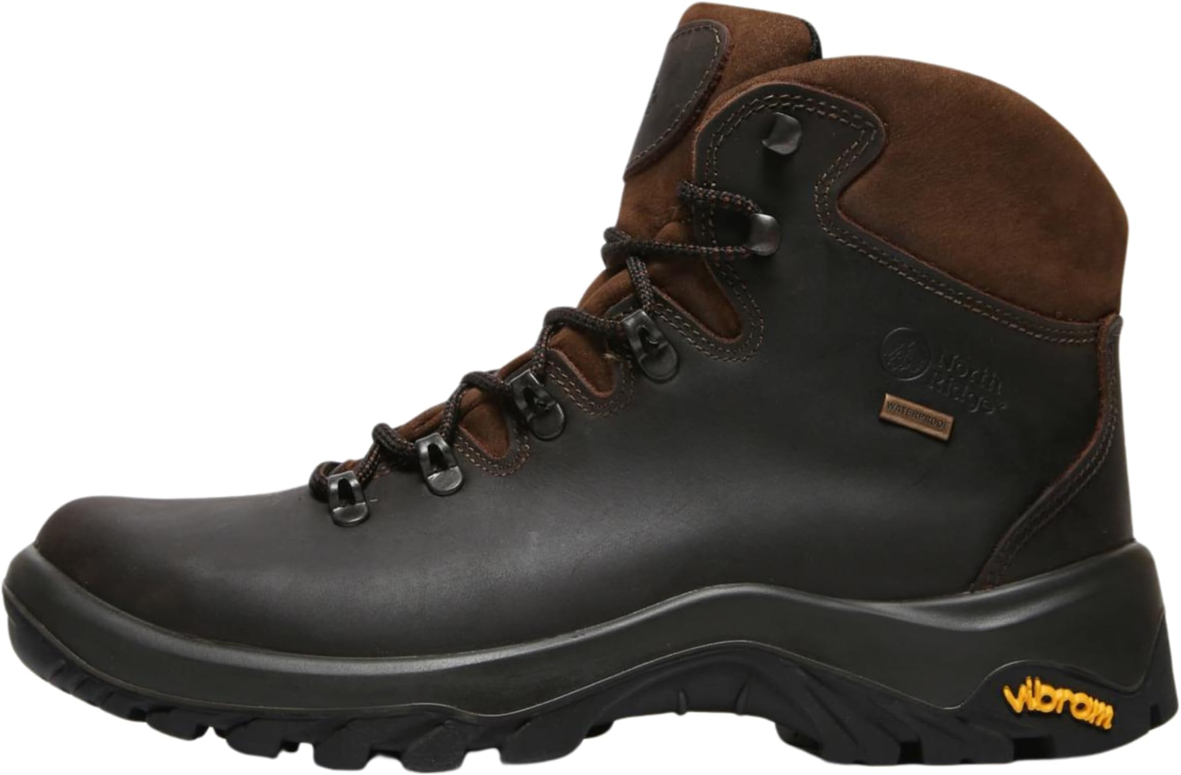 โ Women's Traverse Waterproof Leather Mid Walking Boots with High Traction Rubber Outsole, Outdoors, Travelling, Camping, Trekking, Hiking and Walking Footwear, Brown