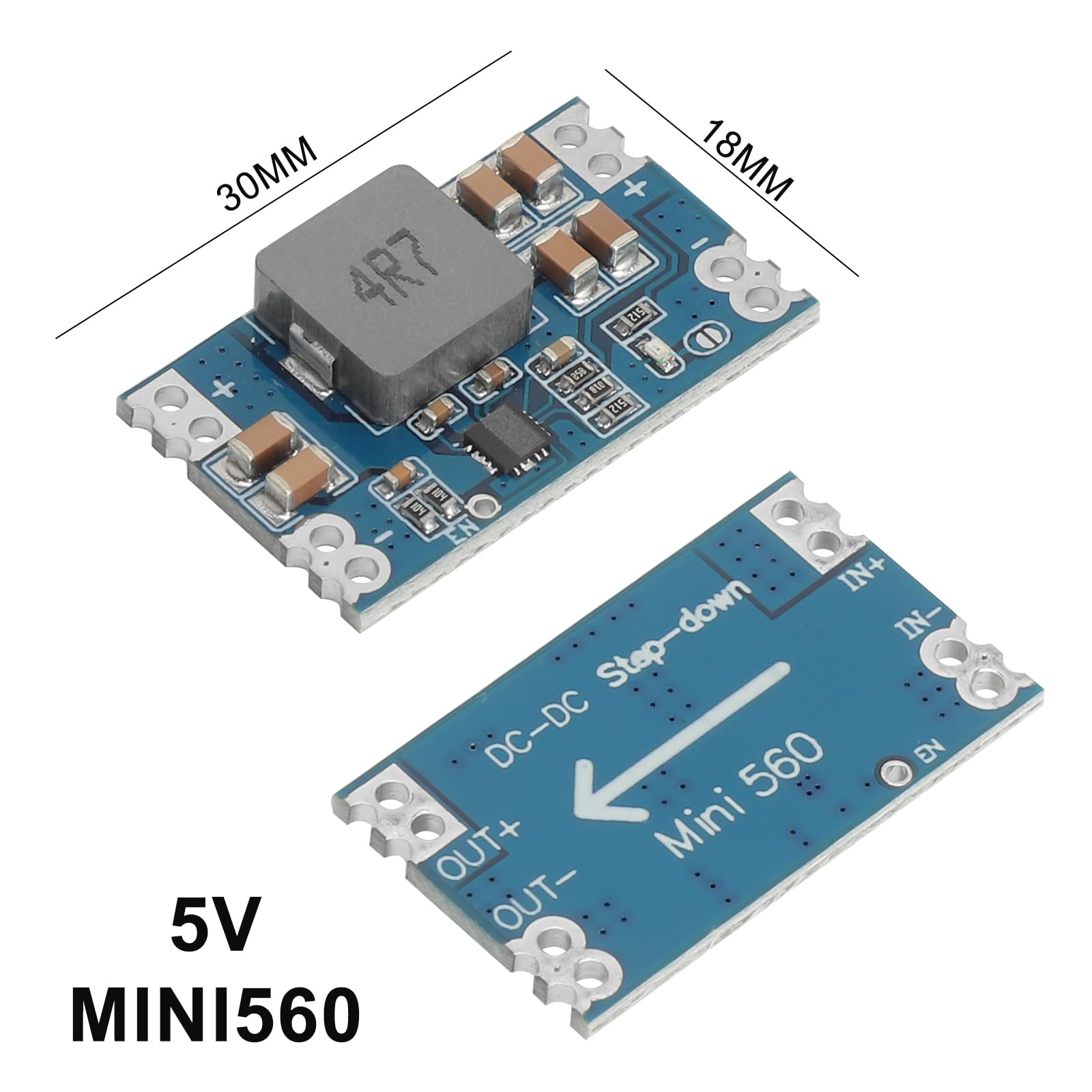 Przekształtnik Buck Przekształtnik Step Down DC DC DC DC Step Down Step Down - Mini560 5V Przetwornica 12V 5V 7-20V na 5V, 5A Moduł Zestaw 5 sztuk do DIY, Arduino i 12V na 5V