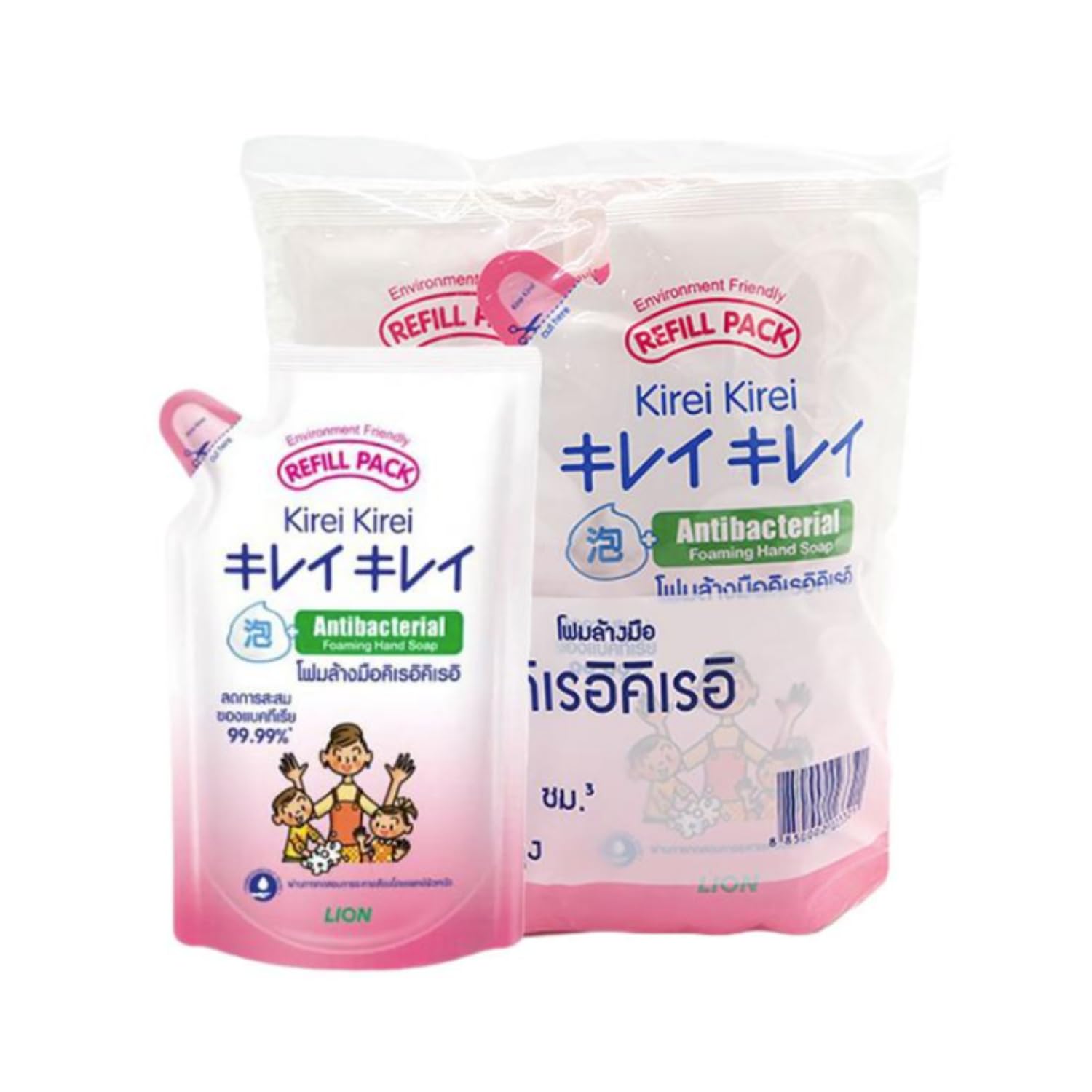 Kirei Kirei Foaming Hand Soap Refill (Peach Fragrance), Gentle Liquid Hand Wash, 200ml (Pack of 3)