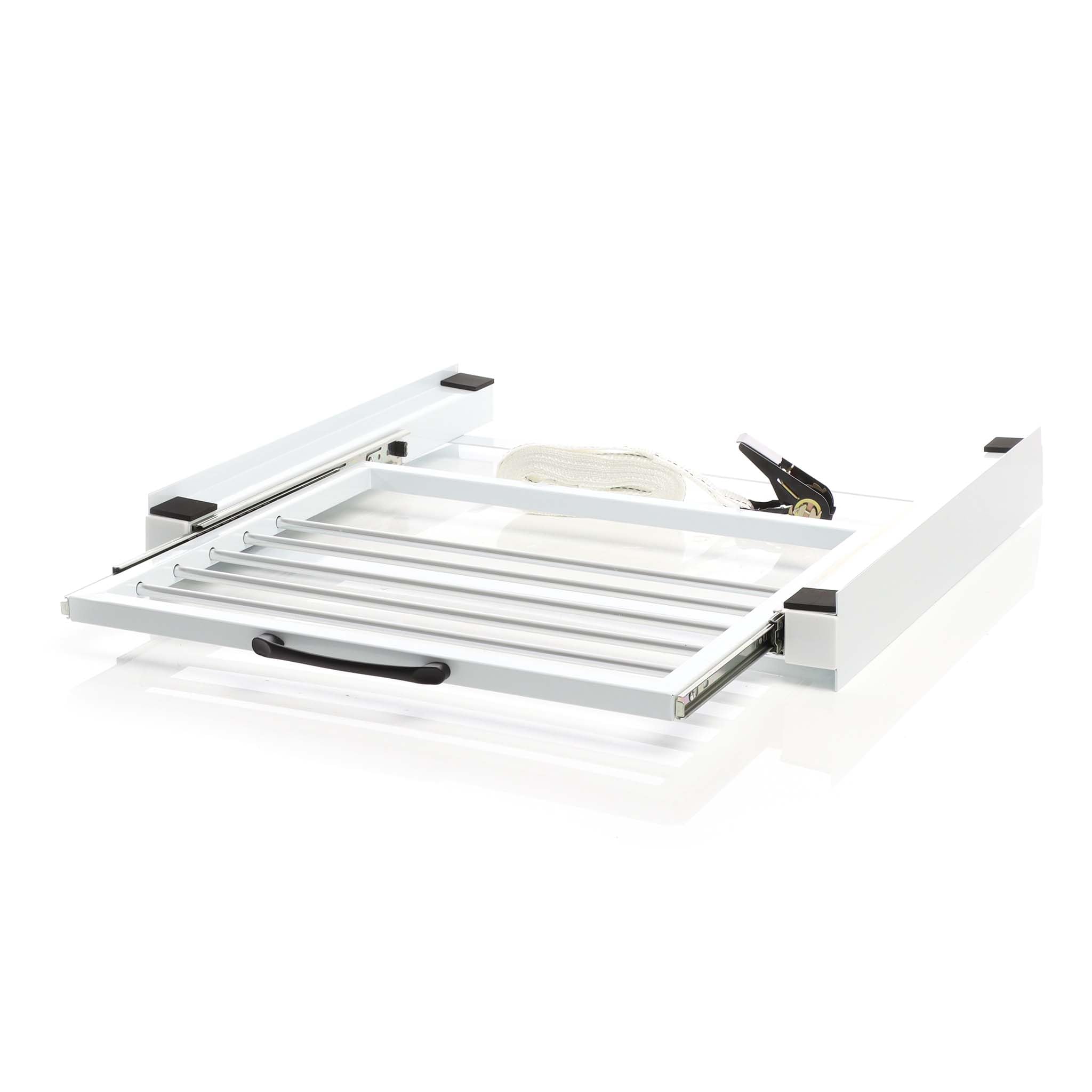 Wiltec Kit Sovrapposizione Lavatrice asciugatrice Max 150 kg con ripiano a Barre Estraibile