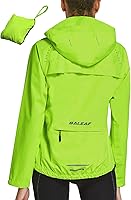 Vista 11 de Baleaf - Chaquetas impermeables para mujer, cortavientos reflectantes, plegables, ligeras, para correr, ciclismo, con capucha