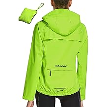 Women's Rain Jackets Waterproof Windbreaker Packable Running Lightweight Cycling Jacket Reflective Hooded