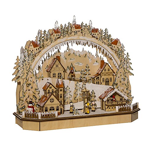 Kurt Adler 18-Inch Battery-Operated LED Village Tablepiece