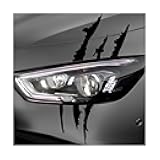 JNXIJ 4 PCS Claw Mark Decals for Cars, Personalized Monster Scratch Mark Decals Reflective Car Headlight Stickers, Waterproof Vinyl Monster Claw Decal Exterior Decor for Hood Window
