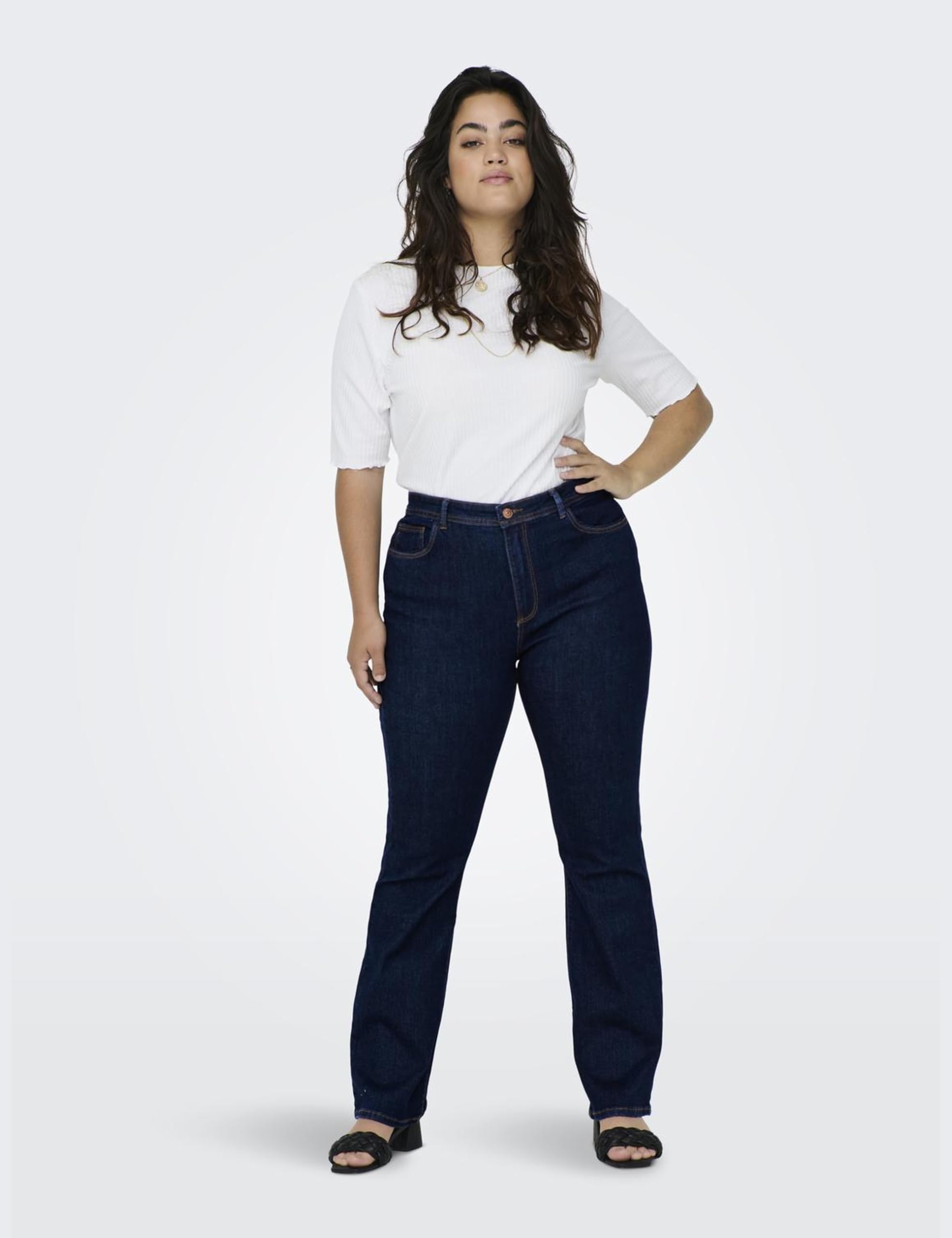 ONLY Carmakoma Carsally Hw Flared Jeans DNM Bj370 Noos - Jeans - Jeans - Femme