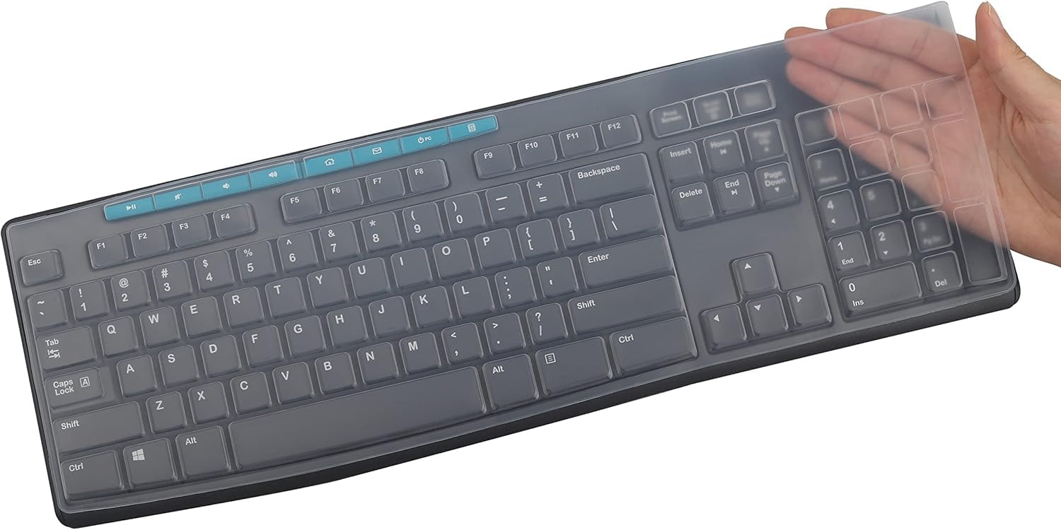CASOSHIELD Keyboard Cover Skin Protector Fit Logitech MK295 MK275 MK270 Wireless Keyboard, Logitech K200 K260 K270 MK200 MK260 Keyboard (NOT Fit Other Model Keyboards)-Clear (B0DG8T9YBB) Amazon Price History, Amazon Price Tracker