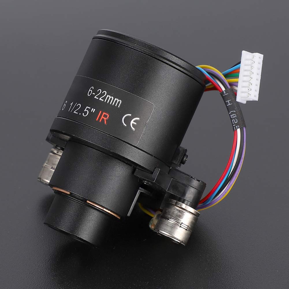 6-22mm Motorized Zoom Lens, 5MP Camera Lens, M14 Mount, Aluminium Alloy Motorized Zoom Lens for Security Camera