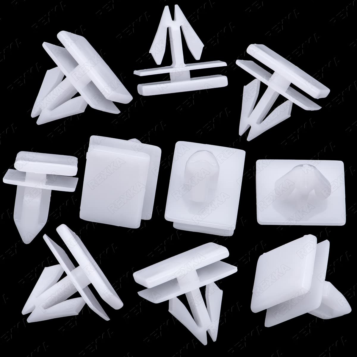 Rexka 10pcs Bumper Cover Radiator Grille Rocker Moulding Retainer Clips 25693852 Compatible with GM Buick Chevrolet Oldsmobile Pontiac