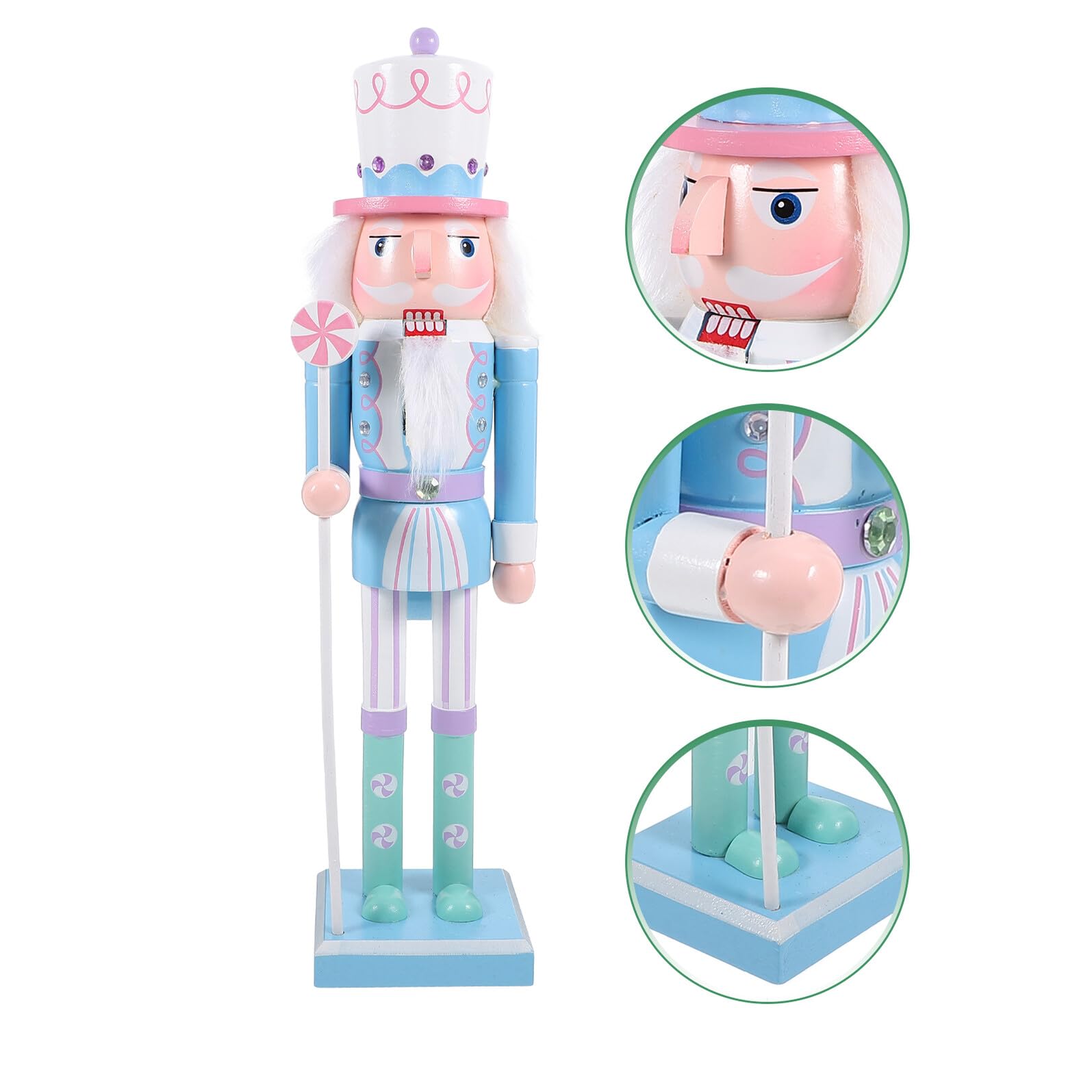 Toyvian Holz Nussknacker Figur Traditionell für Weihnachtsdeko Tischdeko Geschenk Idea für Zuhause Hotel Restaurant