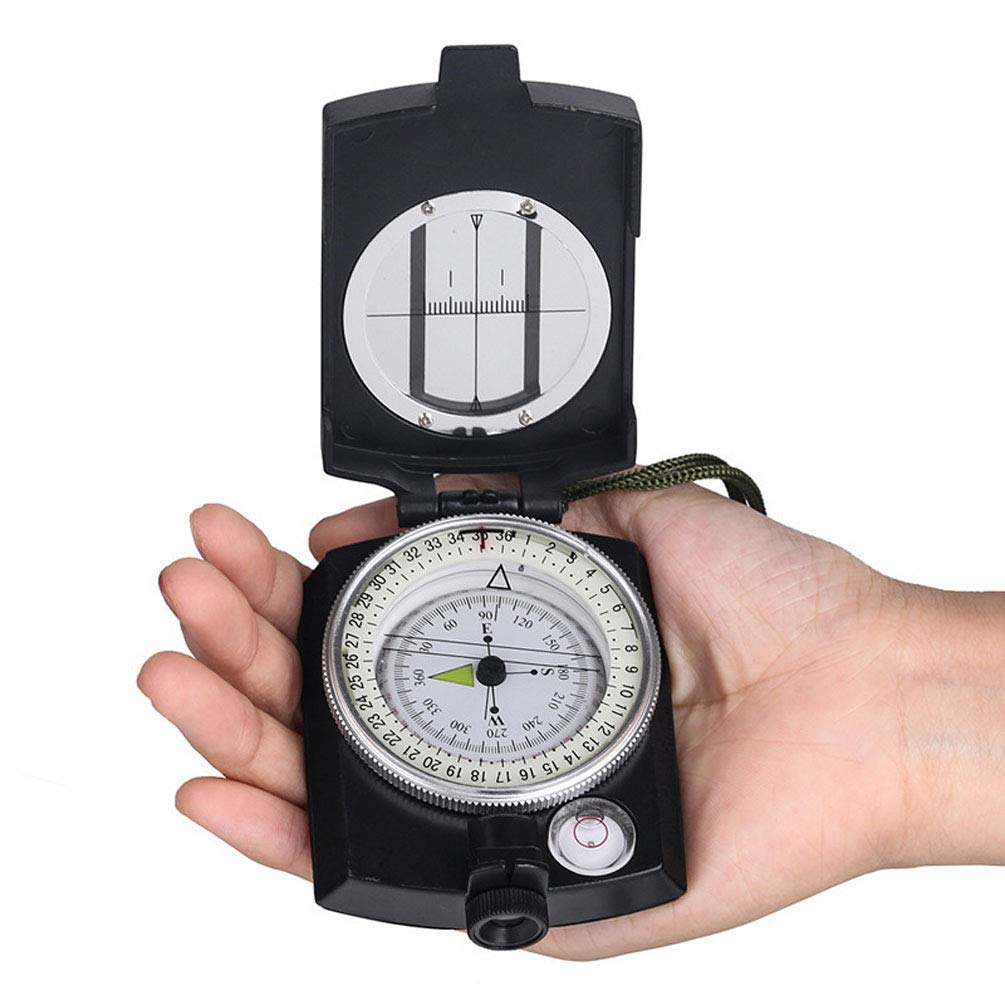 Beau Boussole Extérieure, Boussole Antichoc avec échelle et Instrument de Niveau, pour La Randonnée Camping Escalade Vélo Exploration des Activités de Plein Air Durable