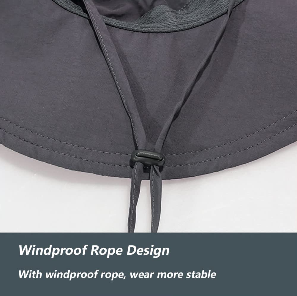 Cappello da sole per esterni, pieghevole, UPF50+, a tesa larga, per uomini e donne, impermeabile, per pesca, escursionismo, arrampicata