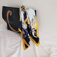 Vista 75 de FONYVE - Pañuelo de satén sedoso de tamaño mediano para mujer, cuadrado, 27.5 x 27.5 pulgadas