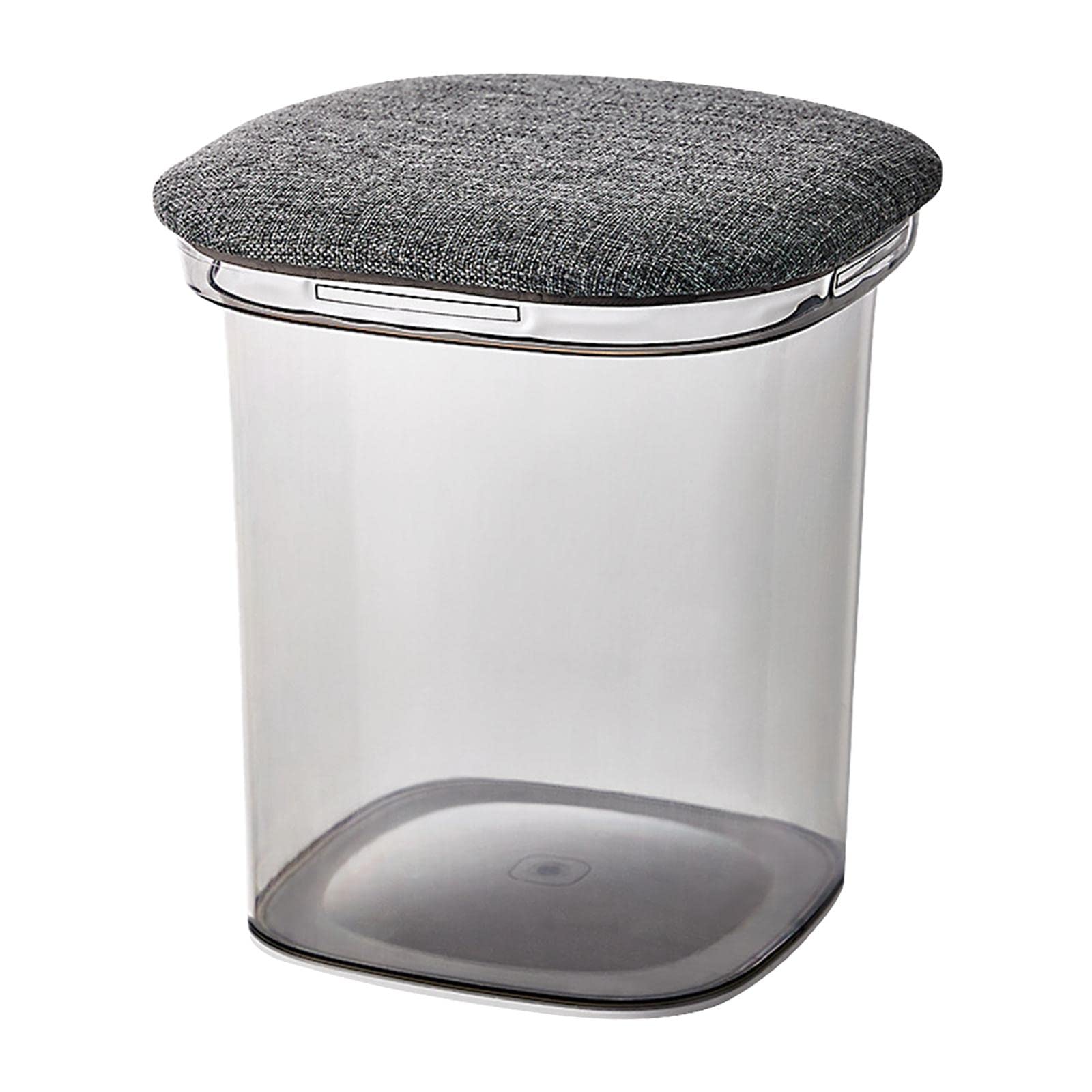 Toys Storage Ottoman Shoe Stool Portable Clear Padded Seat for Living Room L Gray| Ottomans, Footstools & Poufs|Home & Garden-image-14