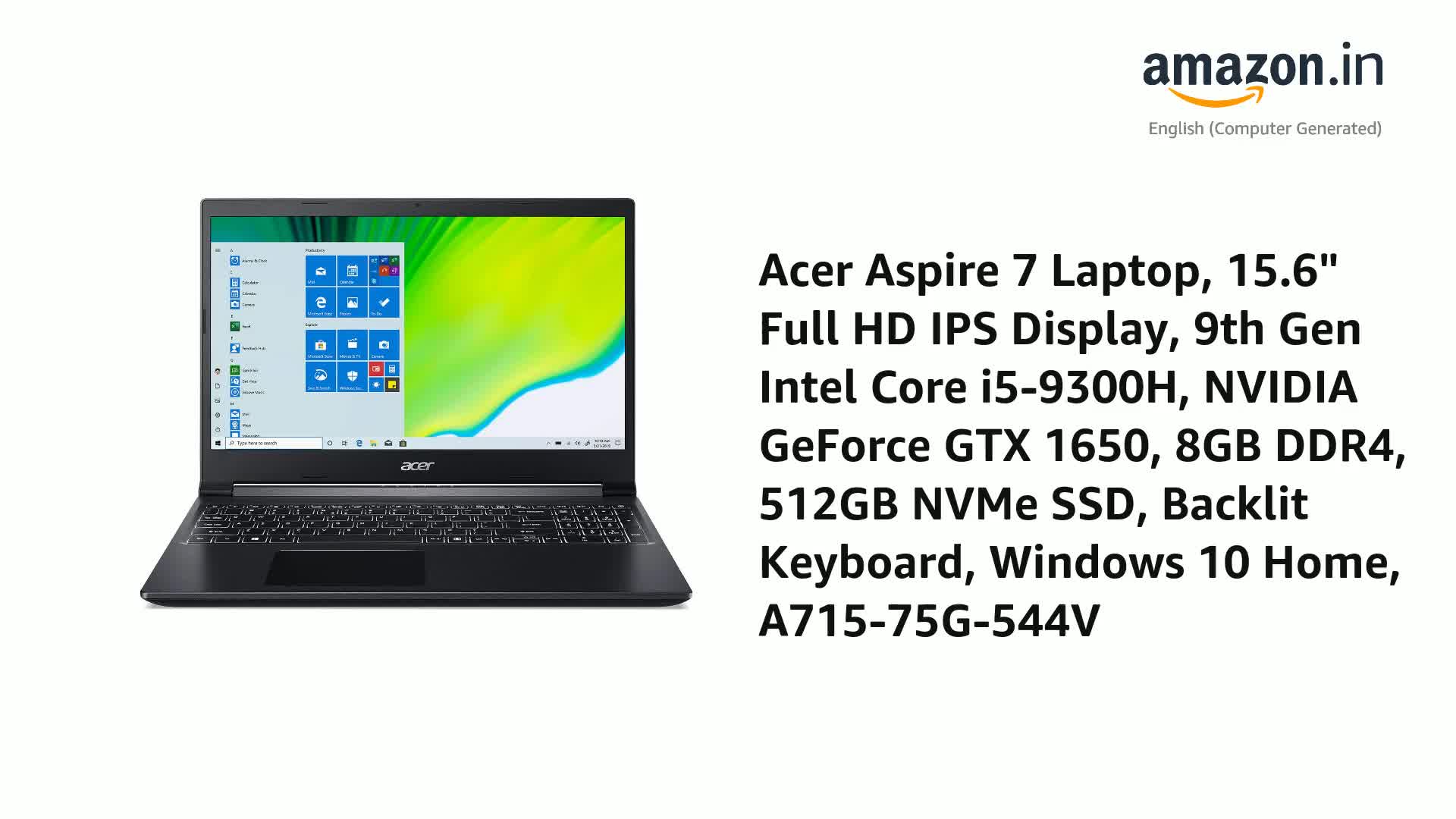 Acer Aspire 7 Laptop, 15.6