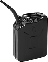 LEADZM Benzinkanister 20L Metall, Kanister Kraftstoffkanister mit Flexibler Ausgießer (Schwarz)