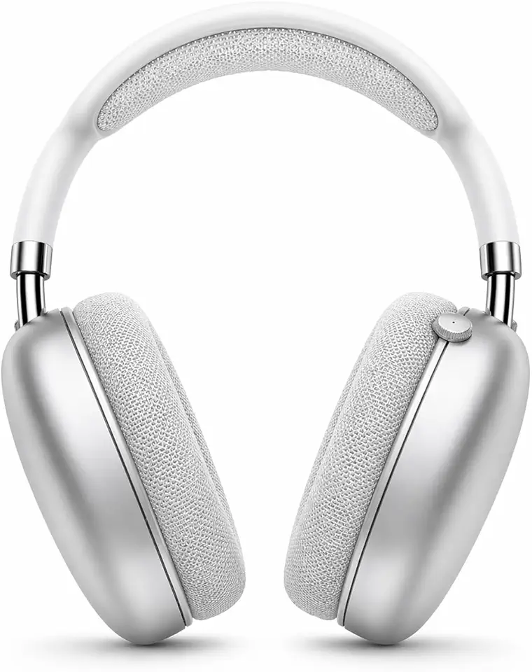 Fone de Ouvido Bluetooth 6.0, Over Ear com Redução de Ruído, Drivers 40mm, Microfone para Chamadas, Bateria até 90h, Headphone Sem Fio - Premium (Prata)