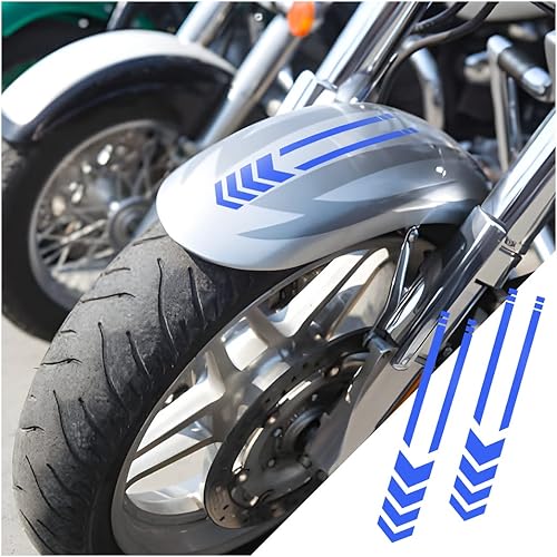 Miniatura 1 de 2 calcomanías reflectantes para guardabarros delantero de motocicleta, tiras reflectantes universales impermeables y universales para decoración