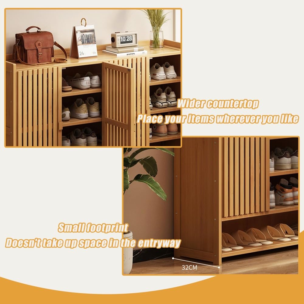 Amazon｜オープンコンパートメント付きシューズキャビネット、18 42足