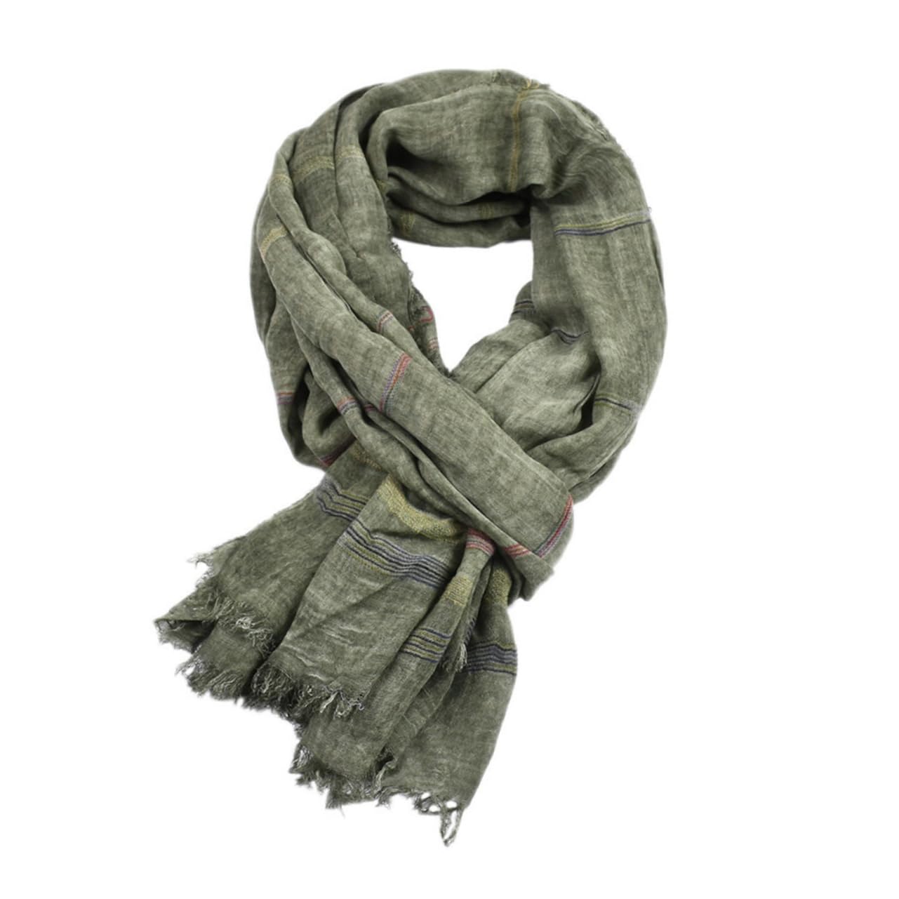 LIFKOME Sciarpa Uomo 2 Pezzi in Cotone Nero, Accessorio Moda