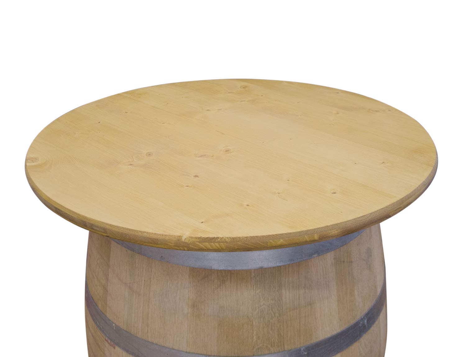 Temesso Plateau de Table avec laqué - Couleur de chêne (D80 cm avec pré-percage et vis Inclus)