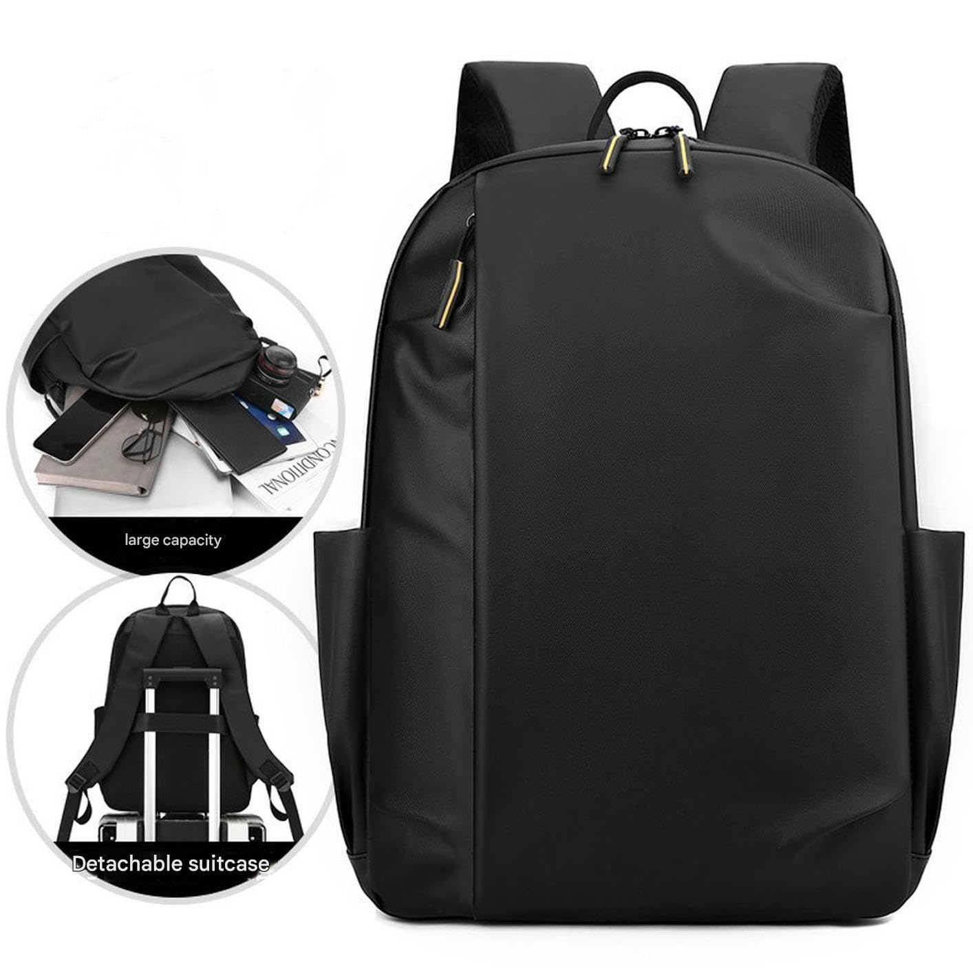 Zaino Viaggio Zaino Sportivo da Esterno di Grande capacità, Borsa per Computer da Ufficio, Zaino da Viaggio Multifunzione, Trolley da Lavoro-Nero