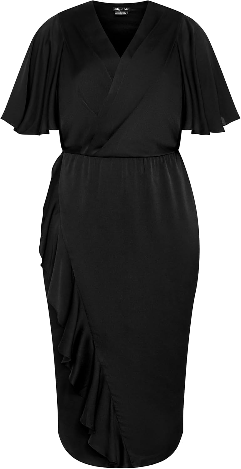 City Chic Women's Plus Size Soft Ruffle Dress - Image 6