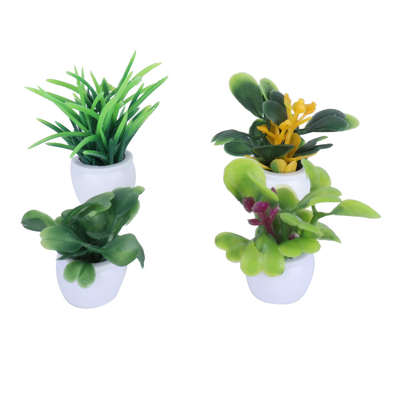 – Fdit Simulation Potted Plants Set, Mini Artificial Plants for Office, Bedroom and Living Room Decoration