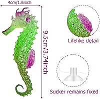 Vista 3 de Adornos de acuario brillantes de silicona para pecera, decoraciones de anémonas de mar artificiales, incluyendo medusas coralinas, caballo de mar