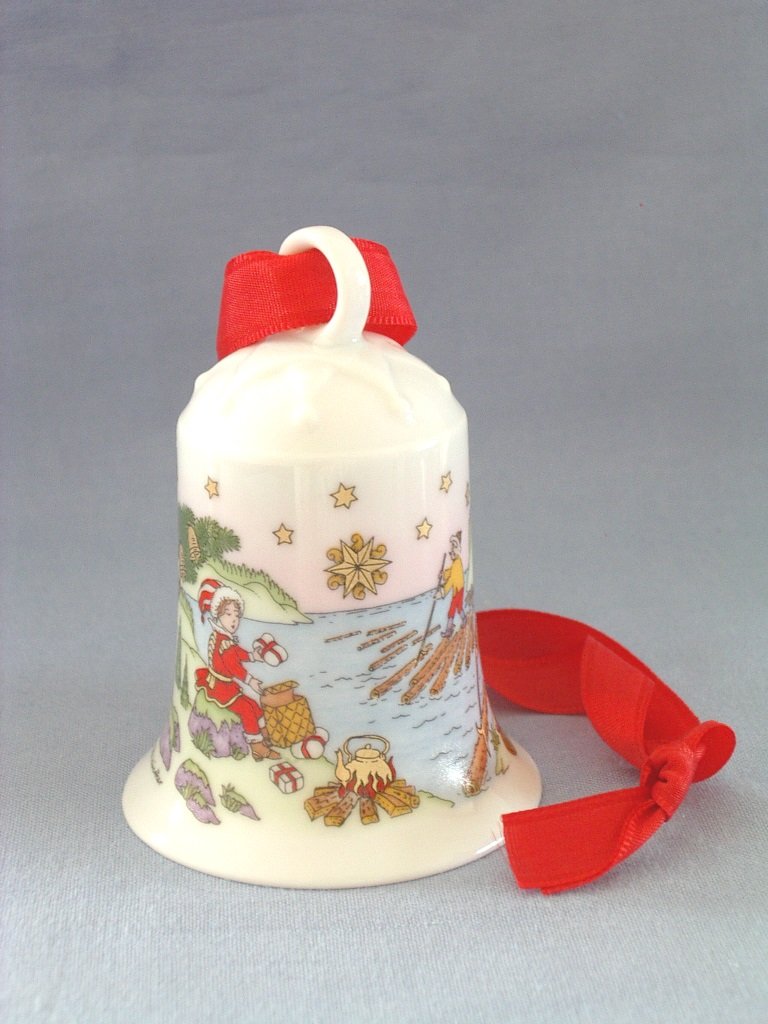 Hutschenreuther Décor Christmas Bell 1998 Rare, Bell Porcelain Bell Christmas Tree Decoration Tree Pendant