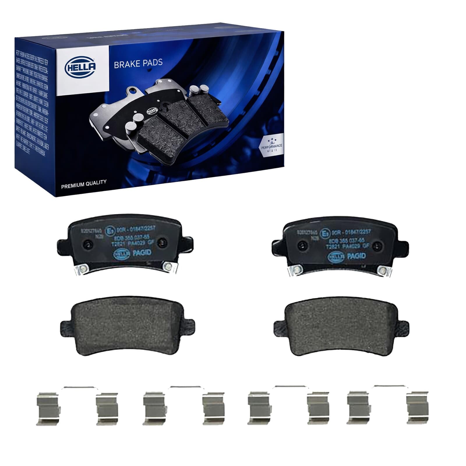 Brake pads 8DB 355 037-651 HELLA for SAAB OPEL CHEVROLET