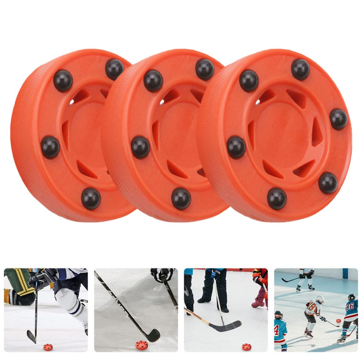 PartyKindom Puck De Hockey sobre para Entrenamiento Profesional Puck Durable para Hockey para Adultos Y