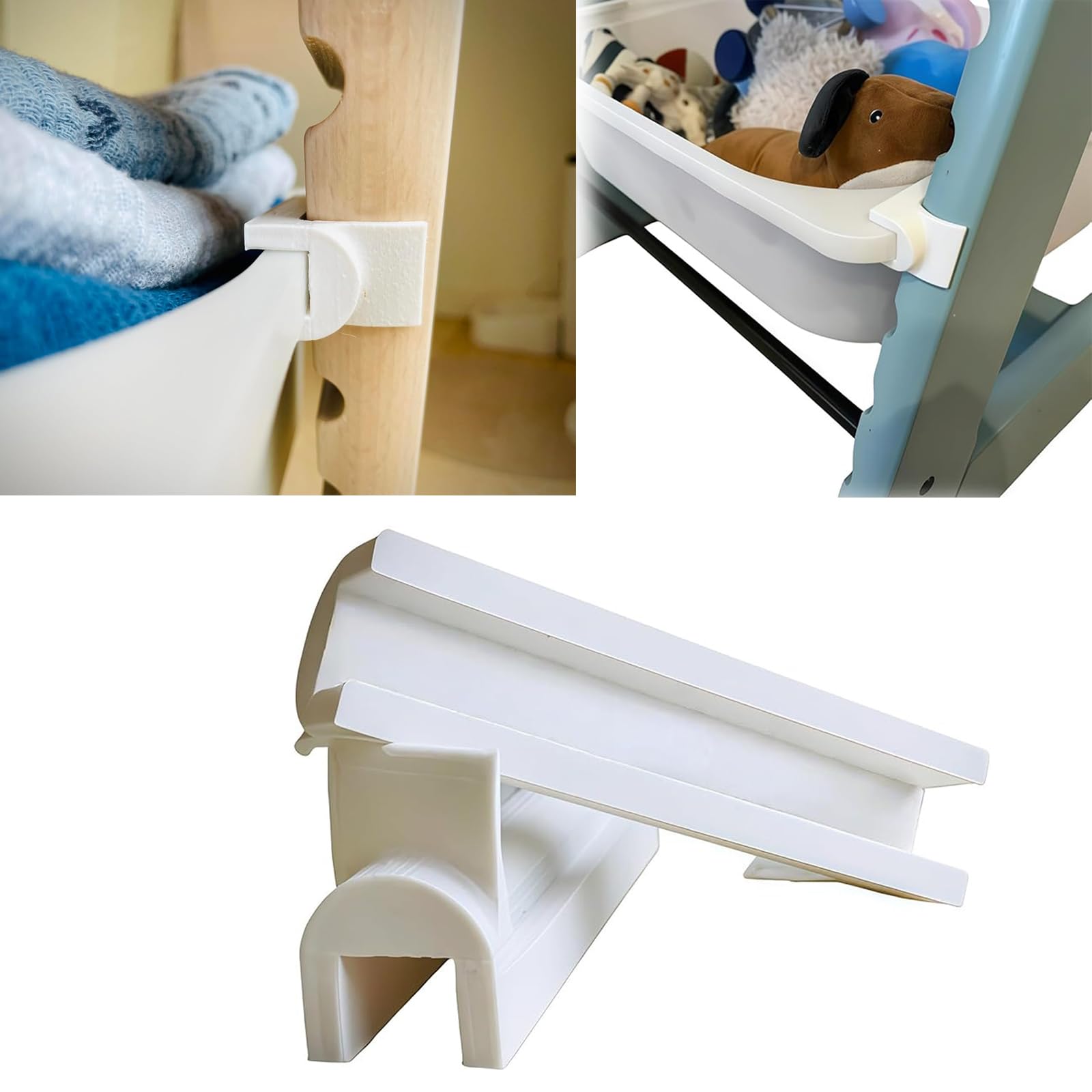 Adattatore Adatto per Stokke TrippTrapp compatibile con Ikea Trofast Scatola di Plastica, Soluzione Organizer Salvaspazio, Fissaggio per Seggiolone (Usare con coperchio)