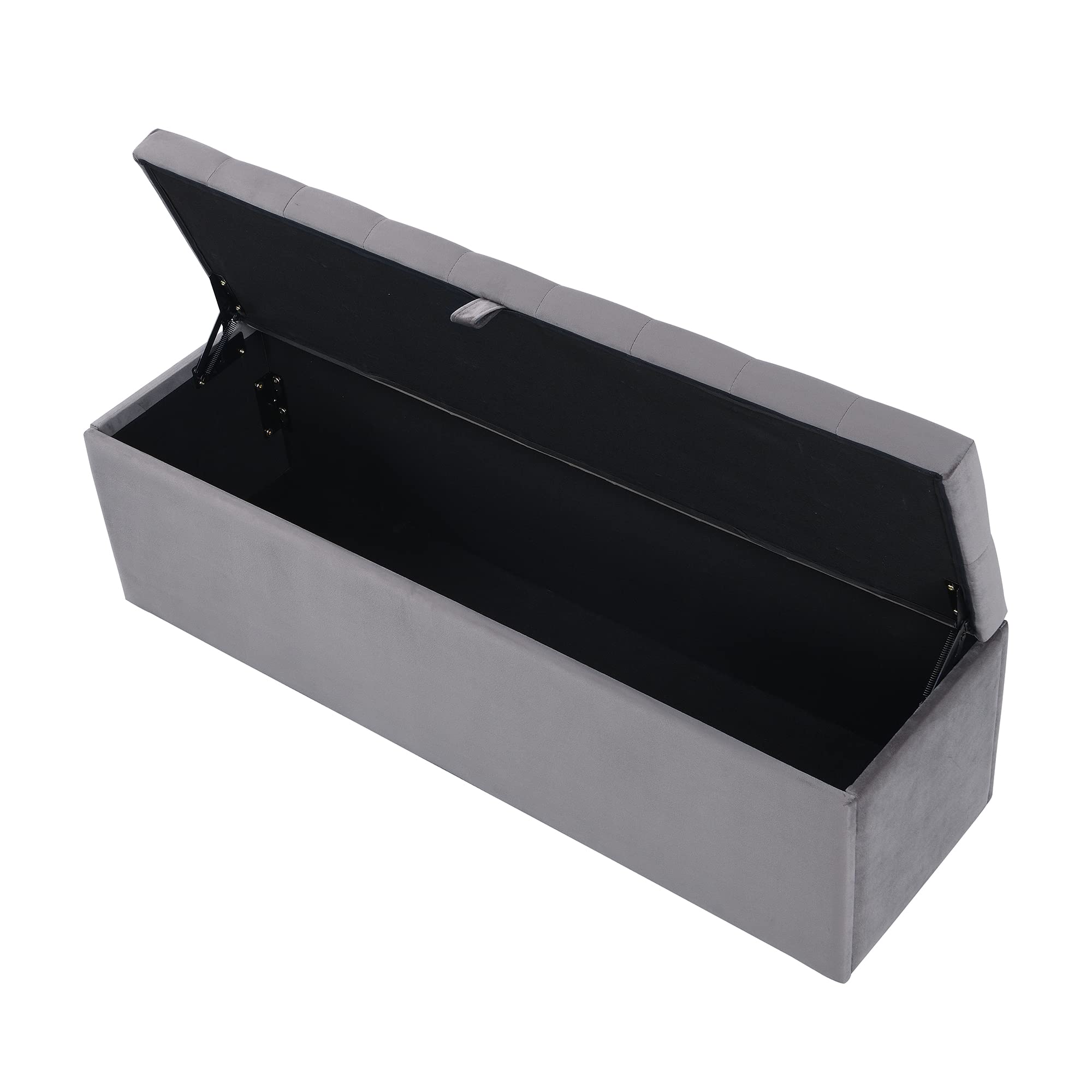 chairus Kunstbont zitbank met opbergruimte voor woonkamer, kruk, opbergdoos voor slaapkamer, moderne gestoffeerde bank, bedbank (wit