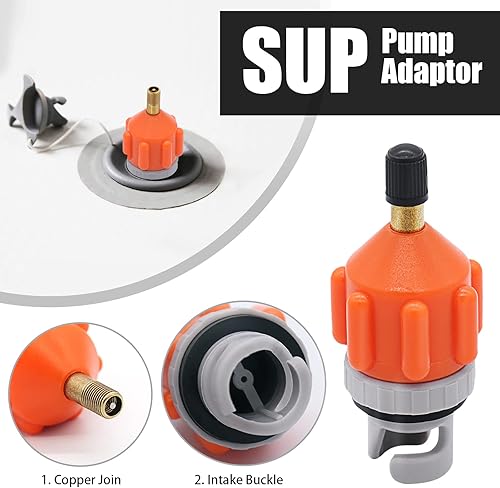 Miniatura 2 de 2PACK Inflatable Stand Up Paddleboard (SUP) Pump Adaptor -Universal Standard Schrader Air Valve Adapter Pumping Head Connector Converter for