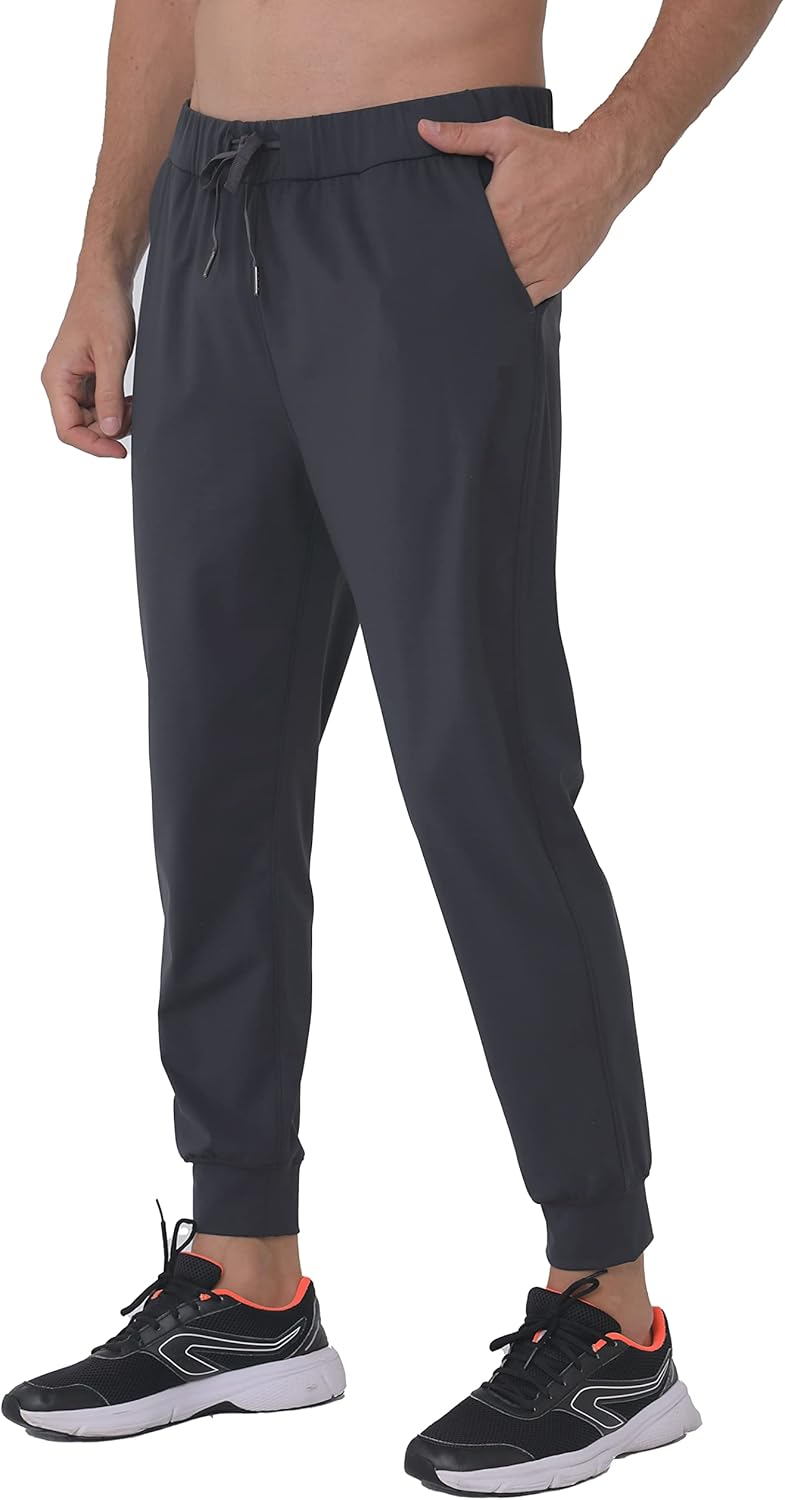 27" Inseam Athletic Jogger Pants for Short Men 7/8 Quick Dry Workout Tapered Stretch Sweatpants Casual - Image 7