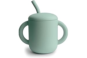 Mushie 100% Silicone Training Cup & Straw for Toddlers