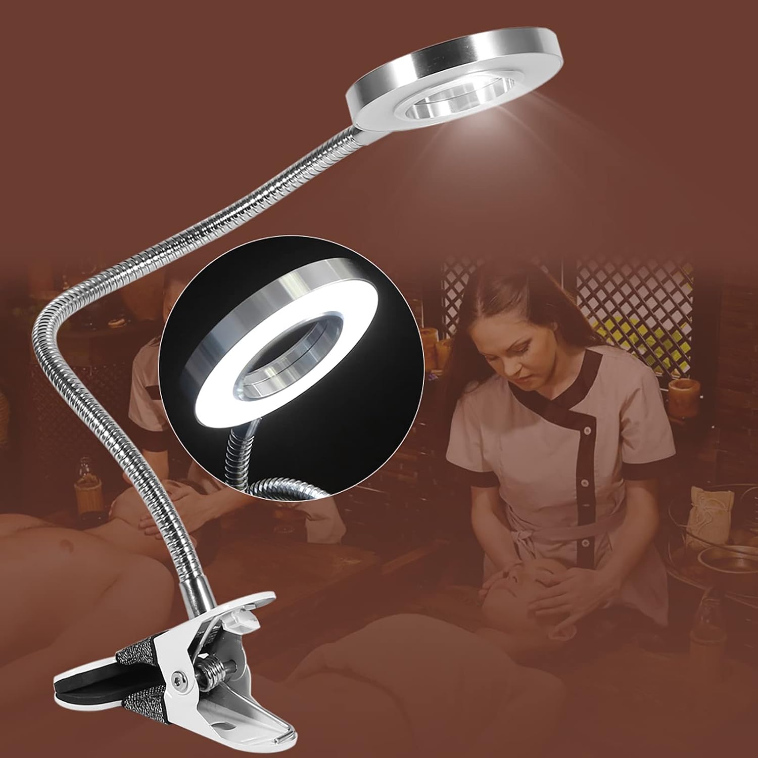 Watris Veiyi Lash Light for Eyelash Extensions, LED Tattoo Lash Extension Light, USB Beauty Lamp for Skincare & Salon
