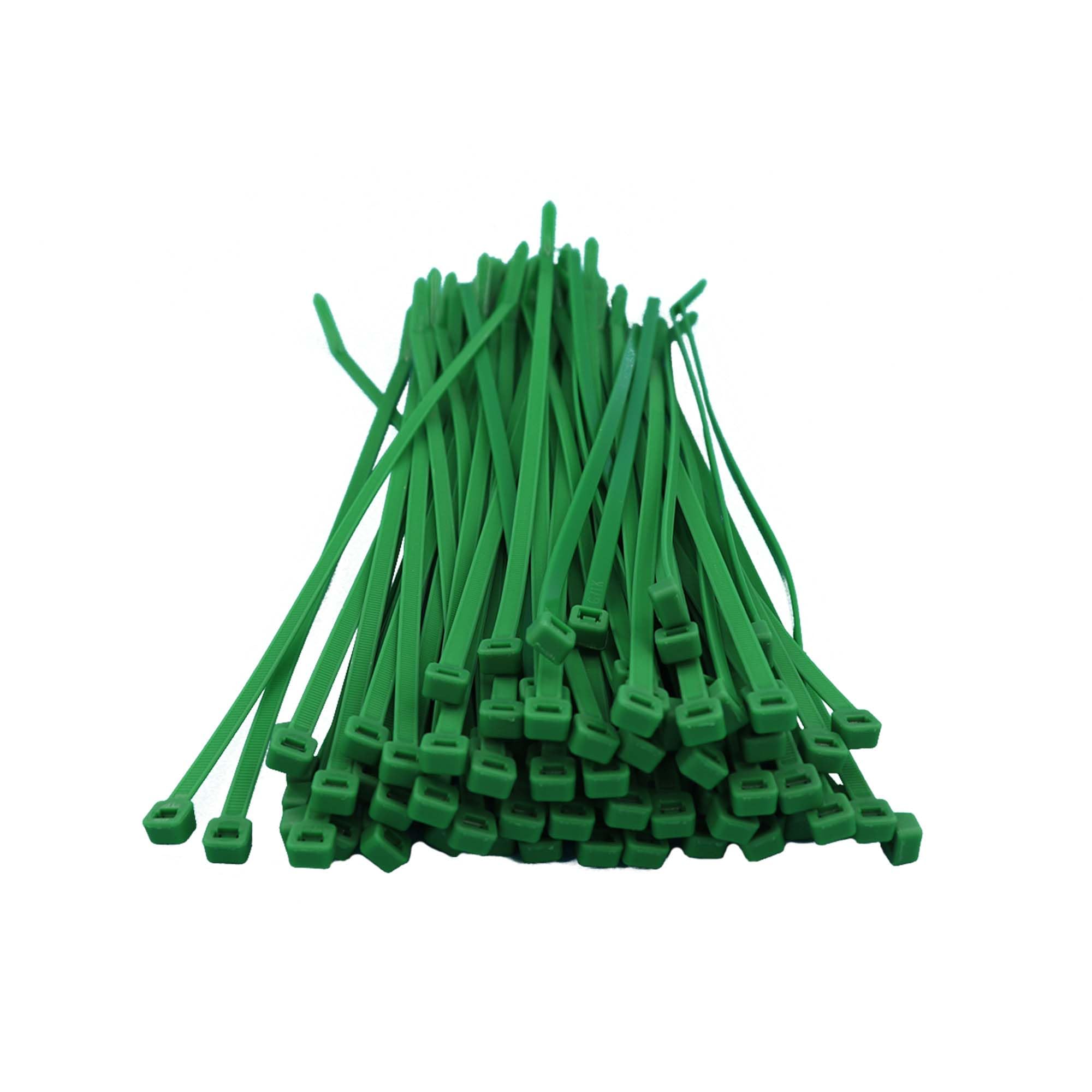Home.smart Green 100 X Nylon Cable Ties 300 X 4.8Mm / Extra Strong Zip Tie Wraps