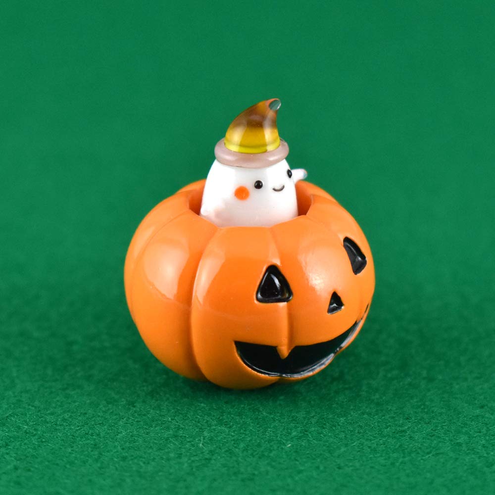 Amazon.co.jp: かわいい手作り ガラス細工 ハロウィン かぼちゃ入り