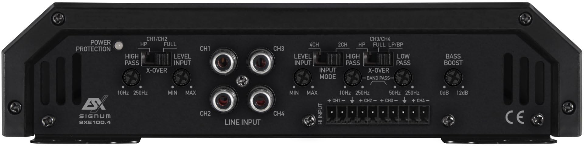 ESX SXE100.4 amplificatore audio 4.0 channels Home Wired Black